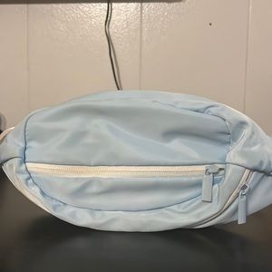 Baby blue, 2 pocket Fannypack,adjustable waist/shoulder strap